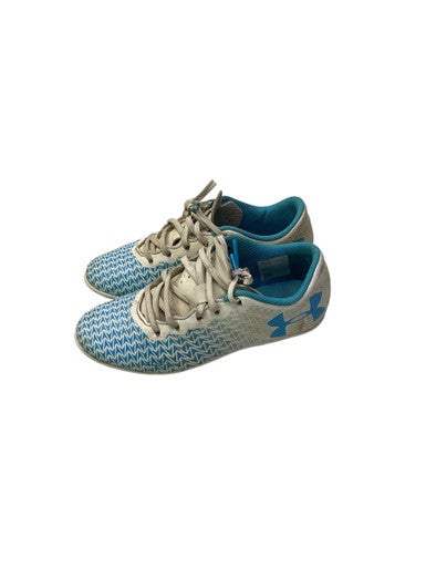 Used Under Armour Soccer Cleats Carolina Blue And White Youth 13.0 11347-S000256939