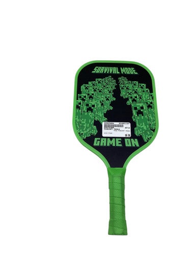 Used MINECRAFT PADDLE Pickleball Racquet Green 11347-S000256936