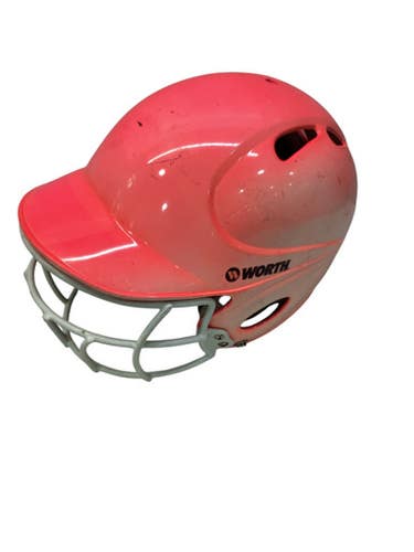 Used Worth HELMET WITH MASK Batting Helmet w/Mask Neon Pink SM 11347-S000256938