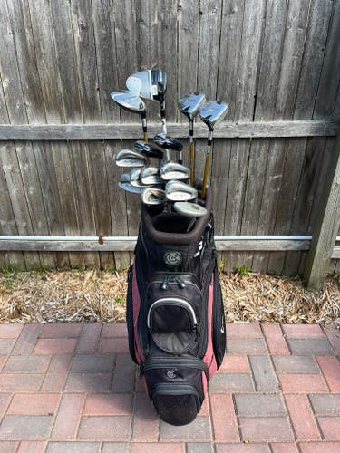 Women's Complete Right Handed Golf Club Set with Cart Bag