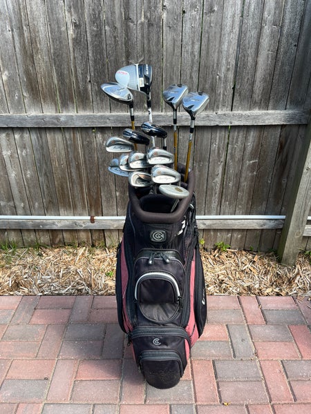 Women's Complete Right Handed Golf Club Set with Cart Bag