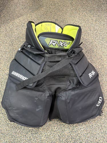 Black Intermediate Small/Medium Warrior Ritual X4 E Hockey Goalie Pants (Used)