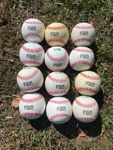 Tee Ball Baseballs 12 Pack (1 Dozen) (Used)