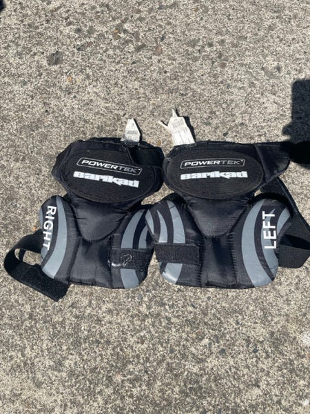 PowerTek Barikad Hockey Goalie Knee Pads - Youth