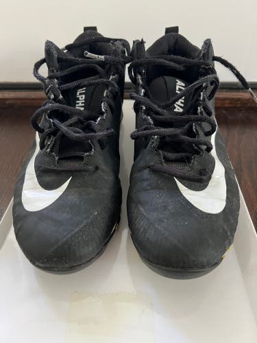 Nike Alpha Fastflex Football Baseball Athletic Cleats youth 6y black Unisex