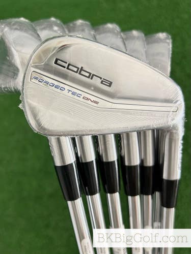 NEW Cobra King Forged Tec One Length 23 Iron Set 4-P / KBS $-Taper Lite Stiff