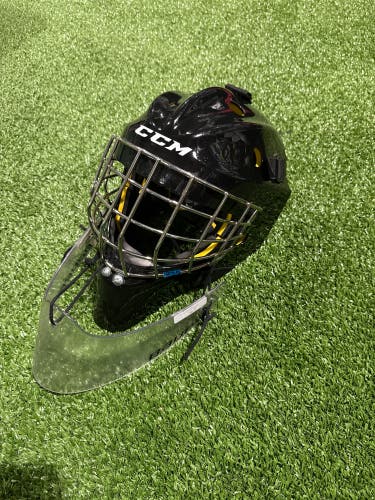 Black CCM Axis 1.5 Goalie Mask (Used) | Junior (6 5/8- 7 1/4)