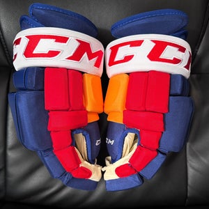 CCM HG97 PP St Louis Blues Reverse Retro Pro Stock Hockey Gloves Size 15
