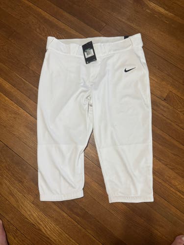 White Men's XL Adult Nike Game Pants (New)