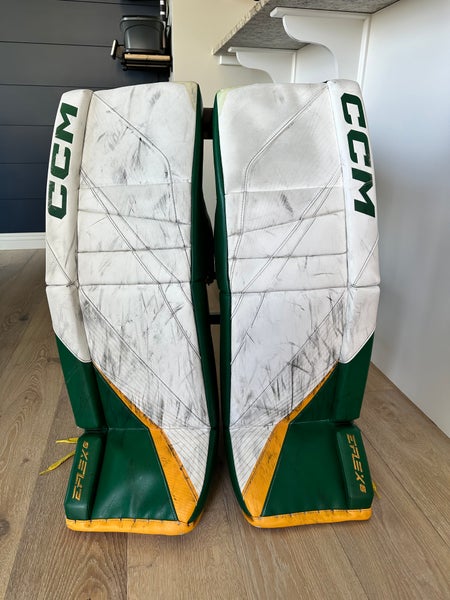 34" 2024 CCM Eflex 6 Goalie Leg Pads, Catcher, Blocker Pro Stock (Used)