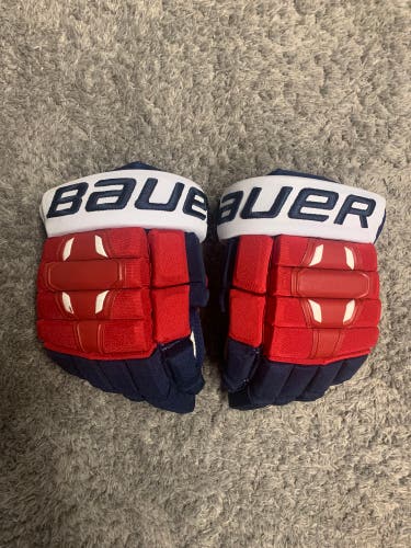 Bauer Nexus 2N Pro Stock Hockey Gloves 14” - 1” Short Cuff Capitals