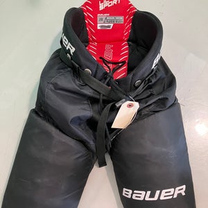Black Junior Medium Bauer Lil Sport Hockey Pants (Used)
