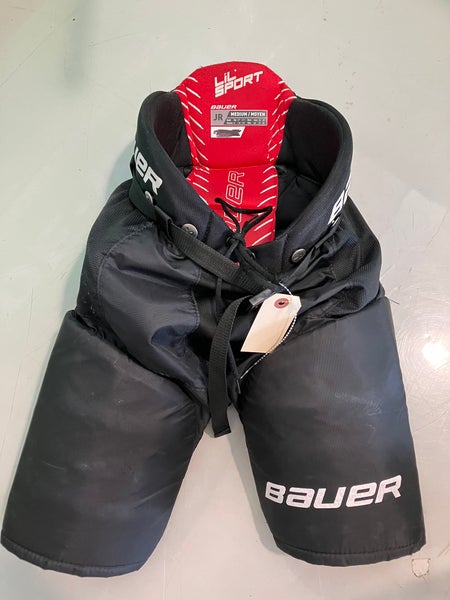 Black Junior Medium Bauer Lil Sport Hockey Pants (Used)
