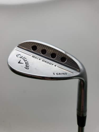 2018 CALLAWAY MACK DADDY 4 PLATINUM CHROME WEDGE 60*/10 STIFF DYNAGOLD 34.75" FA
