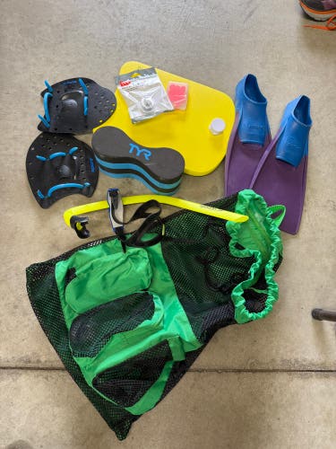 Swim bag complete with everything you need except goggles.
