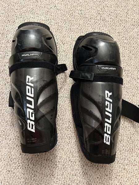 Senior Bauer Pro Series 15" Shin Pads Pro Stock (Used)
