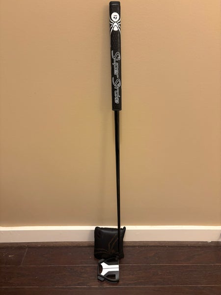 Black Men's 2025 TaylorMade Spider Tour X L Neck Mallet Right Handed Putter Uniflex 35" (New)