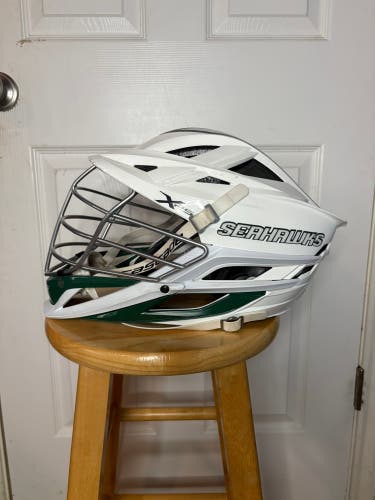 Men’s College Lacrosse Cascade XRS Helmet white shell (Used)