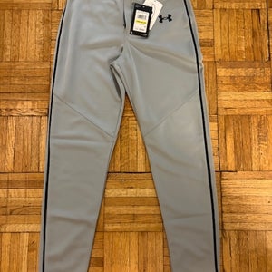 Gray Men's Small Youth Under Armour Game Pants (New)