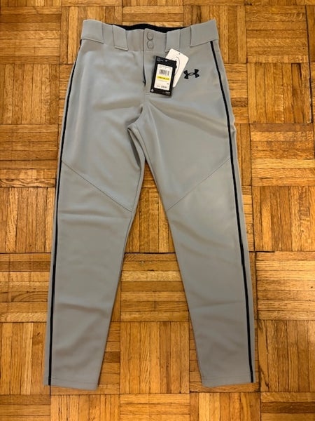 Gray Men's Small Youth Under Armour Game Pants (New)