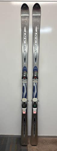 Vintage Volant Gravity Epic 180cm Steel Capped Skis Marker Titanium M48 Bindings