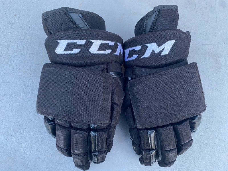 Black Senior CCM HG12 Gloves 15" Pro Stock (Used)