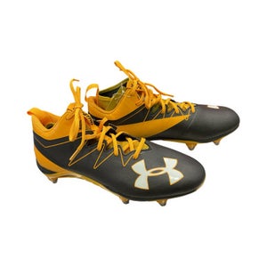 Used Under Armour Adult FB Cleats Black And Yellow Senior 12.5 11859-S000022961