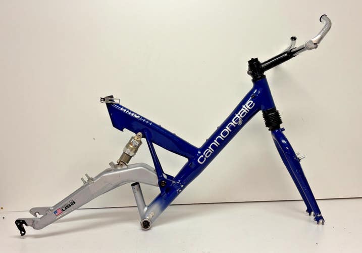 Vintage Cannondale Super V 1000 19.5" C-T Mtn Bike Frame Fox Alps 4 Head Shok++