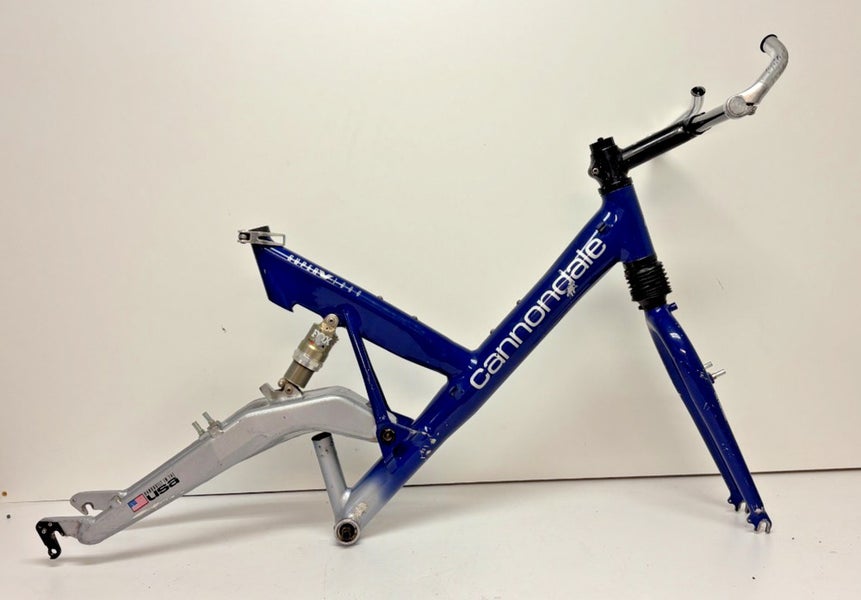 Vintage Cannondale Super V 1000 19.5" C-T Mtn Bike Frame Fox Alps 4 Head Shok++