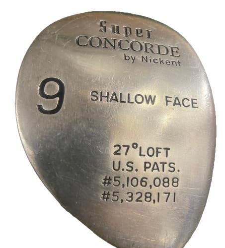Nickent Super Concorde Shallow Face 9 Wood 27* RH  Regular Graphite 41" New Grip