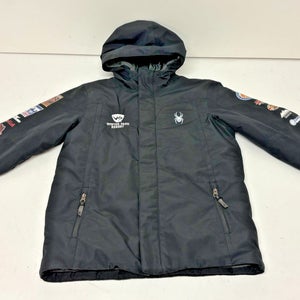 Spyder Winter Park Competition Center Hooded Black Insulated Youth Ski Jacket L