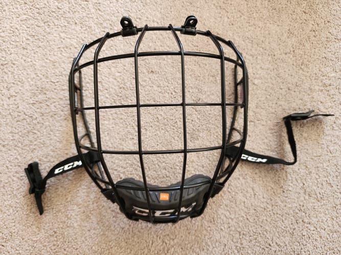 CCM Hockey Helmet Black Cage FM 708 L Large Type B1 Very Nice
