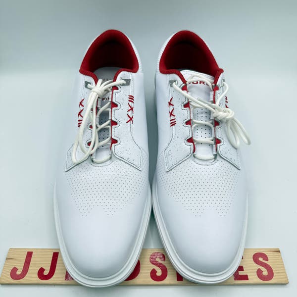 Nike Air Jordan ADG 5 Golf Shoes White Fire Red Silver 