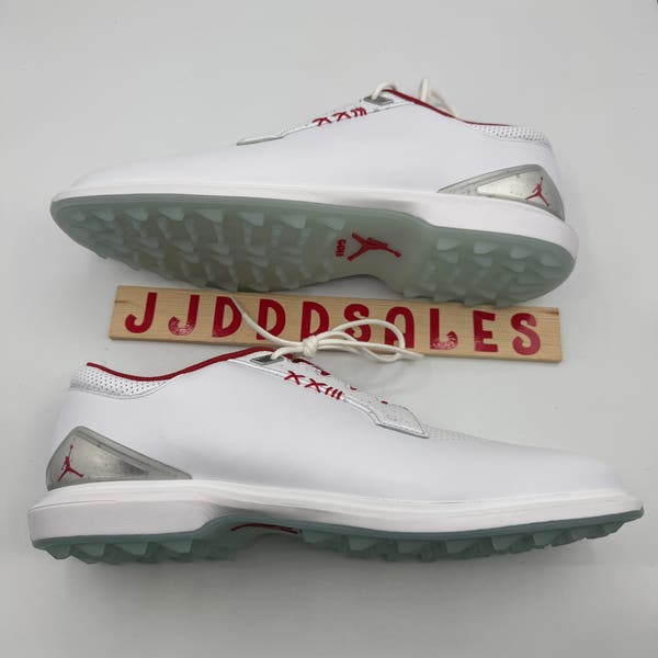 NEW Nike Air Jordan ADG 5 Golf Shoes FQ7874-101 Size 10.5 White Red Jordan ADG 5 Golf Shoes White/Fire Red – Bisque Golf main image 4