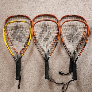Lot Of 6 Racquetball Racquets Ektelon Powerfan Cobra Nitro 950 900 Power Level
