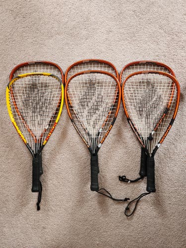 Lot Of 6 Racquetball Racquets Ektelon Powerfan Cobra Nitro 950 900 Power Level