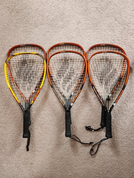 Lot Of 6 Racquetball Racquets Ektelon Powerfan Cobra Nitro 950 900 Power Level