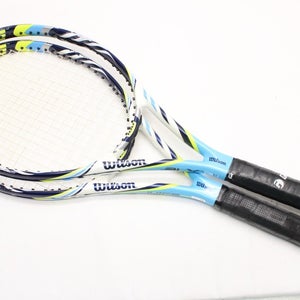 *2X USED* WILSON BLX JUICE 100 (GEN 1) TENNIS RACQUET (4 3/8) FROM A COLLECTOR