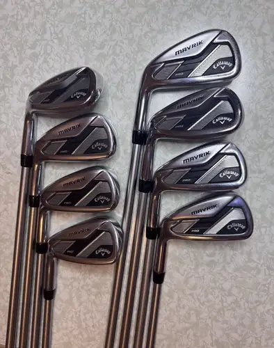 RH Callaway Mavrik Pro 3-PW KBS Tour Steel Shafts 110g Stiff Flex