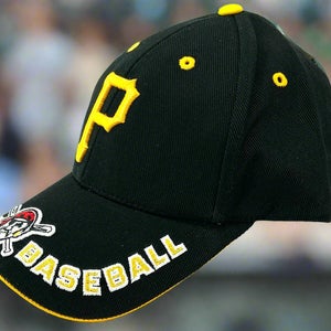 Pittsburgh Pirates NOS Vintage Late '90s MLB Black "Clutch" Logo Hat (New)