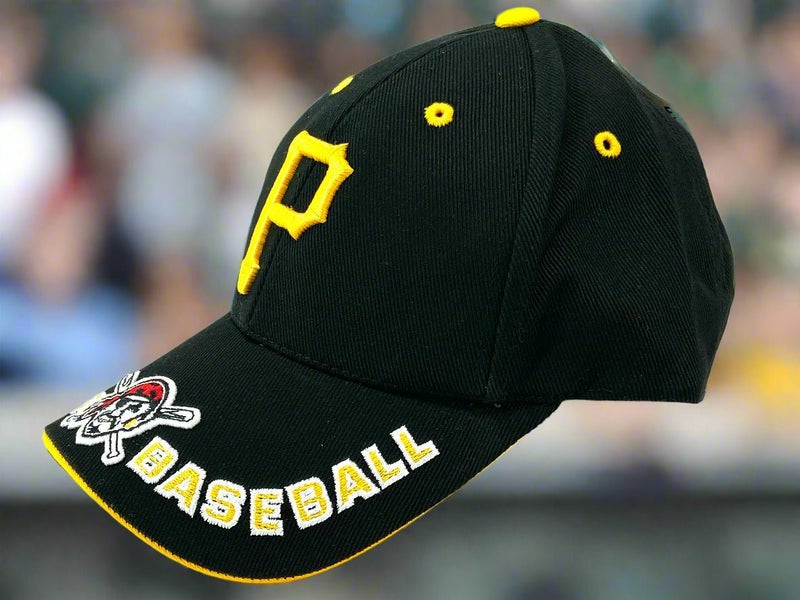 Pittsburgh Pirates NOS Vintage Late '90s MLB Black "Clutch" Logo Hat (New)