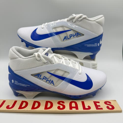 Nike Alpha Menace 4 Pro Football Cleats White Hyper Royal FD7037-103 Men’s 7.5

New Without Box