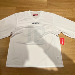 New Pro Stock CCM 5000 Practice Jersey Senior Large White #91