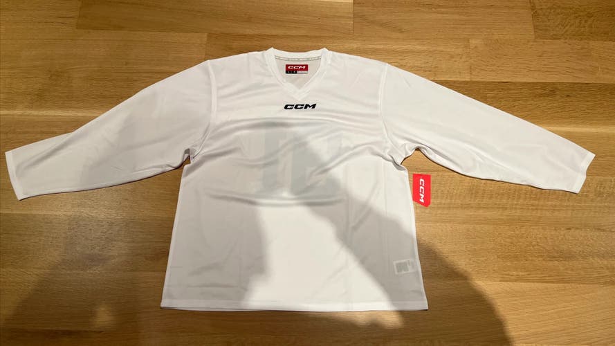 New Pro Stock CCM 5000 Practice Jersey Senior Large White #91