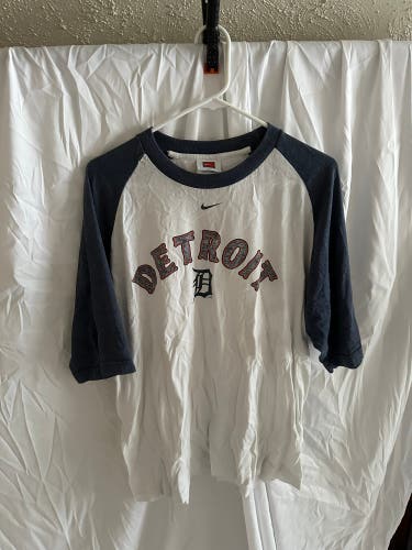 Nike Team Detroit Tigers Baseball Shirt Mens Large