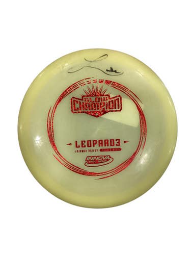 Used Innova GLOW LEOPARD 3 Disc Golf Driver White 11884-S000053883