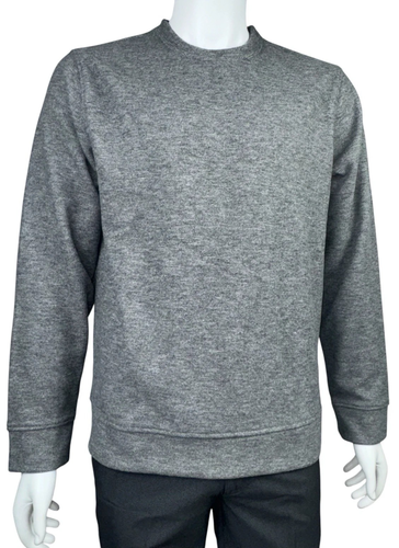 Jachs New York Mens Medium Gray Crew Neck Long Sleeve Fleece Sweatshirt