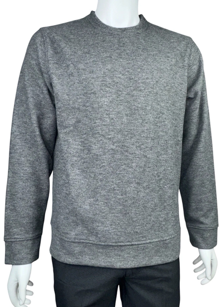 Jachs New York Mens Medium Gray Crew Neck Long Sleeve Fleece Sweatshirt