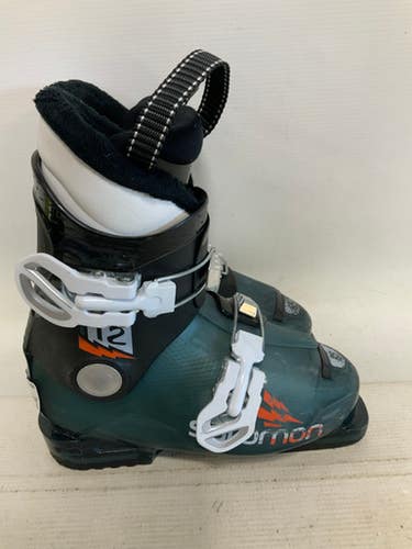 Used Salomon T2 Boys DH Ski Boot Teal 180 MP - Y11 11823-S000034824