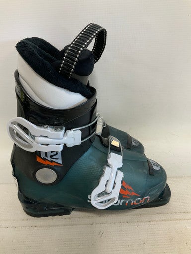 Used Salomon T2 Boys DH Ski Boot Teal 180 MP - Y11 11823-S000034824
